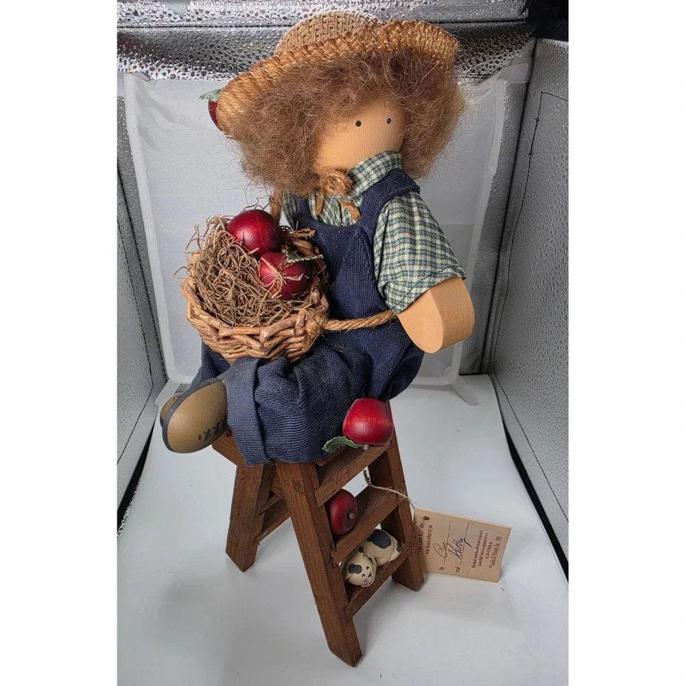 Lizzie High Luther Bowman Wooden Folk Doll 1993 Ladie Friends 2nd Edition 12in